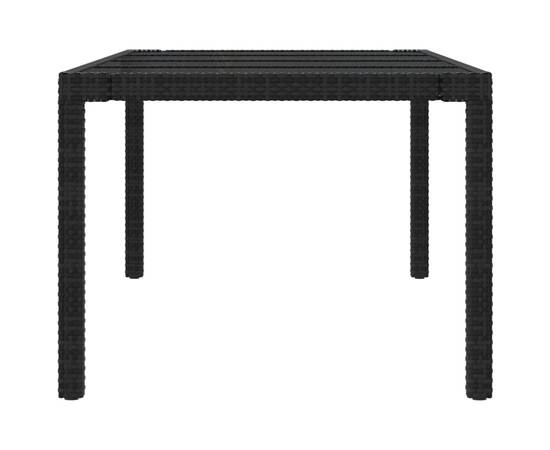 Set mobilier de exterior cu perne, 11 piese, negru, poliratan, 10 image