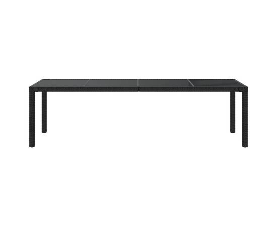 Set mobilier de exterior cu perne, 11 piese, negru, poliratan, 9 image