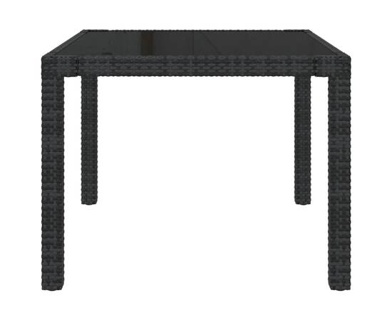 Set mobilier de exterior cu perne, 3 piese, negru, poliratan, 9 image