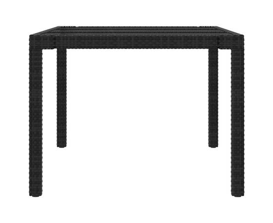 Set mobilier de exterior cu perne, 7 piese, negru, poliratan, 10 image