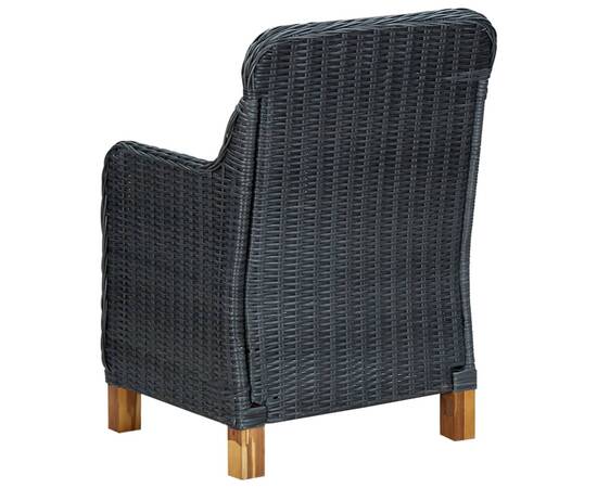 Set mobilier de grădină, 5 piese, gri închis, 10 image