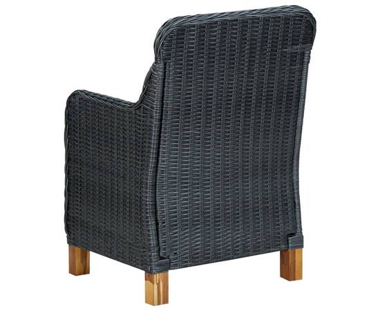 Set mobilier de grădină, 5 piese, gri închis, 9 image