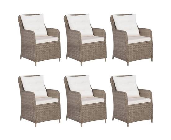 Set mobilier pentru grădină, 9 piese, maro, poliratan, 3 image