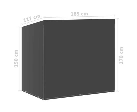 Huse bancă balansoar, 2 buc., 6 ocheți, 185x117x170 cm, 10 image