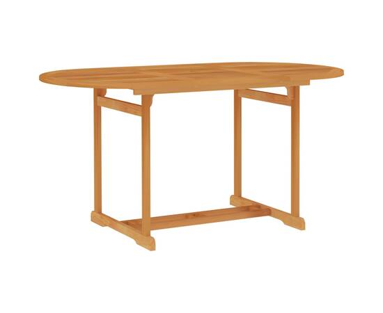 Set de masă pentru grădină, 7 piese, lemn masiv de tec, 3 image