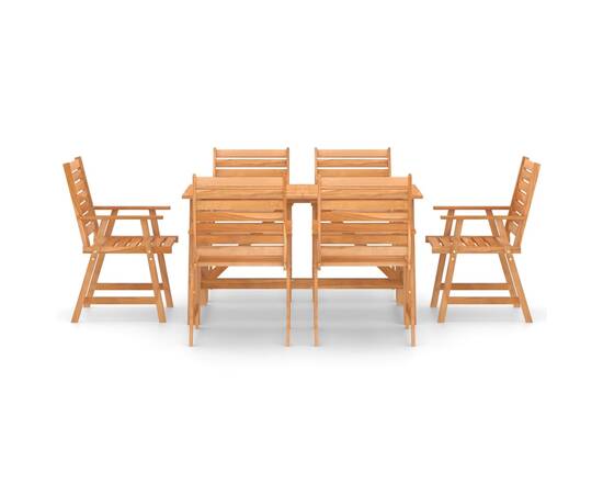 Set mobilier de grădină, 7 piese, lemn masiv de acacia, 3 image
