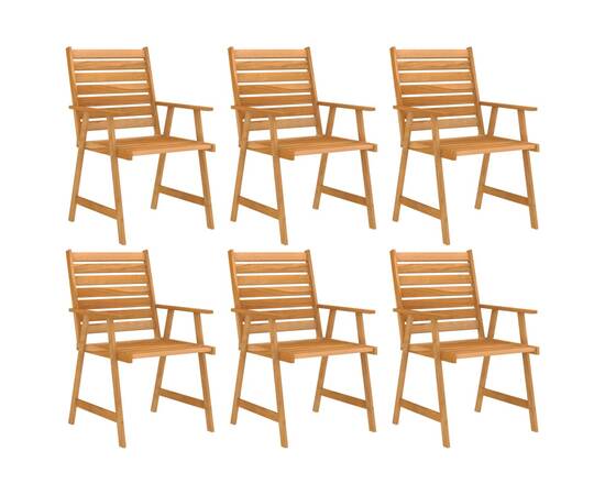 Set mobilier de grădină, 7 piese, lemn masiv de acacia, 4 image