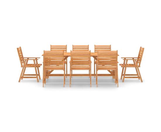 Set mobilier de grădină, 9 piese, lemn masiv de acacia, 3 image