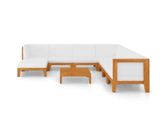 Set mobilier grădină cu perne, 9 piese, lemn masiv acacia, 3 image