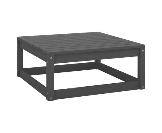 Set mobilier de grădină cu perne14 piese, negru, lemn masiv pin, 6 image