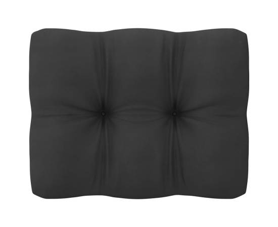 Set mobilier grădină cu perne, 10 piese, negru, lemn masiv pin, 7 image