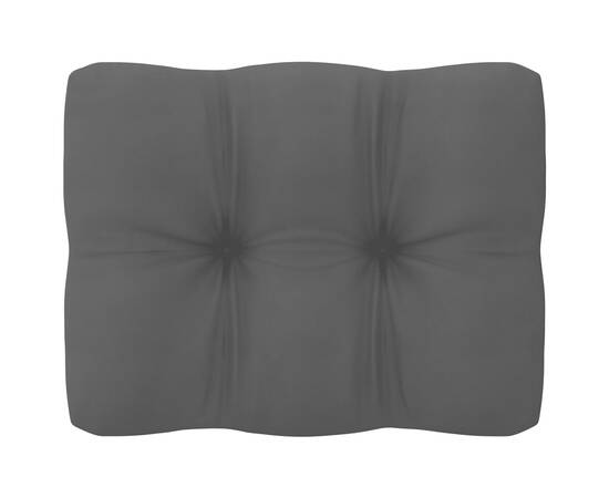 Set mobilier grădină cu perne, 7 piese,negru, lemn masiv pin, 6 image