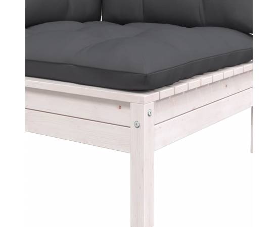 Set mobilier de grădină cu perne, 6 piese, lemn masiv pin, 11 image