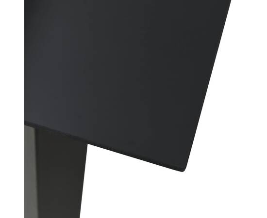 Set mobilier de exterior, 3 piese, negru, ratan pvc, 5 image