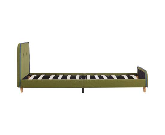 Cadru de pat, verde, 90 x 200 cm, material textil, 4 image