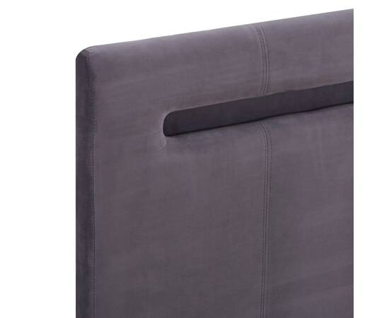 Cadru de pat cu led-uri, gri, 180 x 200 cm, material textil, 6 image