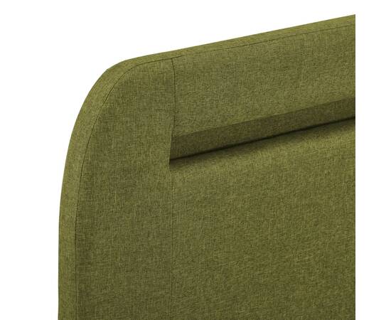 Cadru de pat cu led-uri, verde, 140 x 200 cm, material textil, 6 image