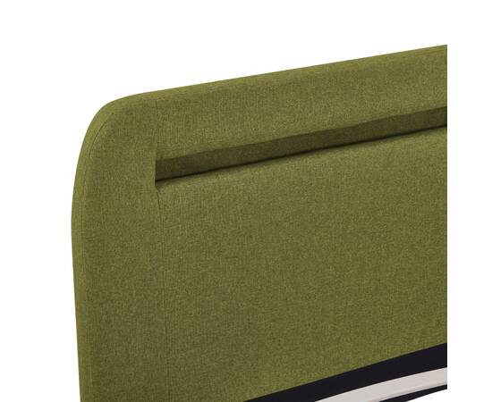 Cadru de pat cu led-uri, verde, 180 x 200 cm, material textil, 6 image