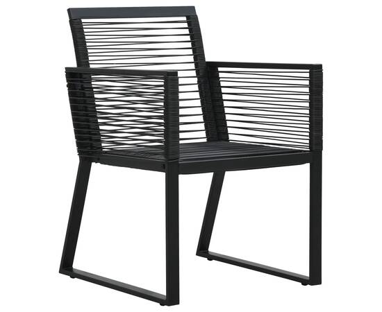 Set mobilier de exterior, 5 piese, negru, ratan pvc, 5 image