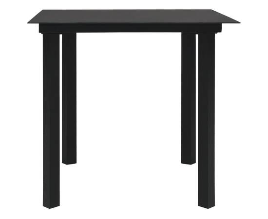 Set mobilier de exterior, 5 piese, negru, ratan pvc, 3 image