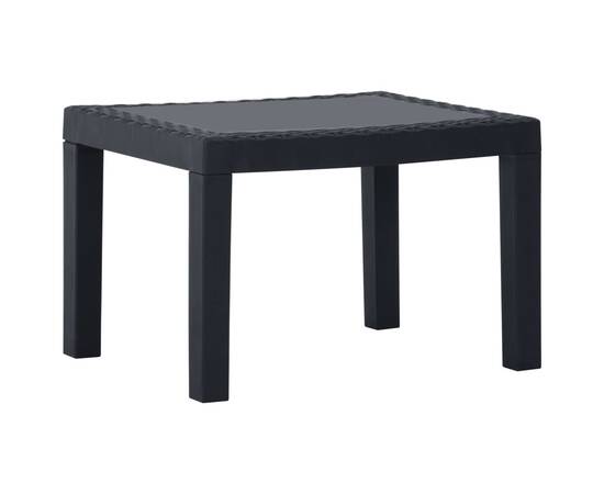 Set mobilier de grădină cu perne, 3 piese, gri, plastic, 3 image