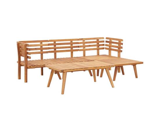 Set mobilier de grădină, 5 piese, lemn masiv de acacia, 4 image