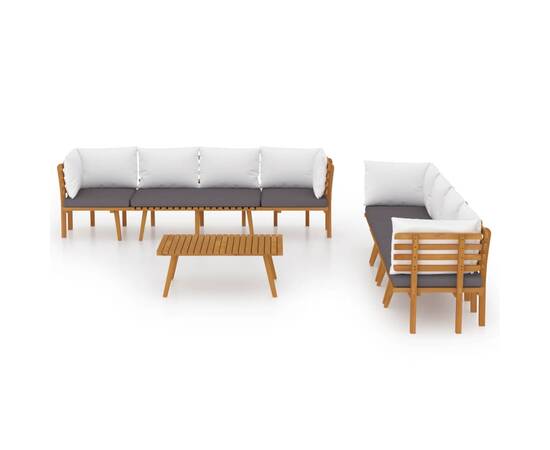 Set mobilier de grădină cu perne, 8 piese, lemn masiv de acacia, 3 image