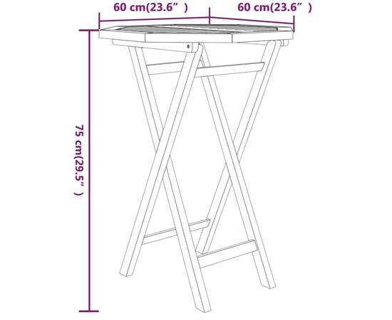 Set mobilier de grădină, 3 piese, lemn masiv de tec, 10 image