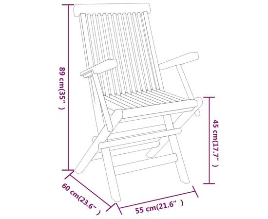 Set mobilier de grădină, 3 piese, lemn masiv de tec, 9 image