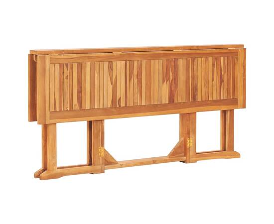 Set mobilier de exterior pliabil, 7 piese, lemn masiv de tec, 6 image