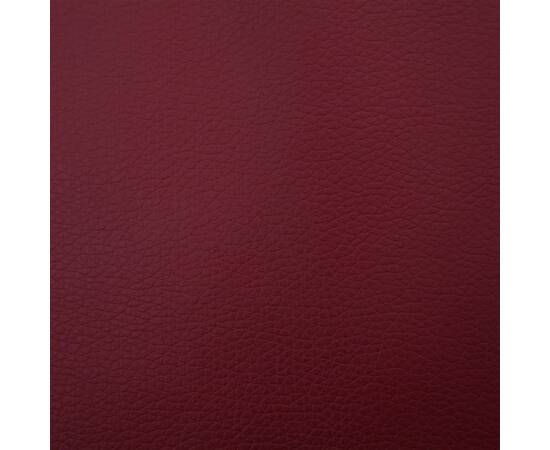 Bancă, roșu vin, 139,5 cm, piele ecologică, 3 image
