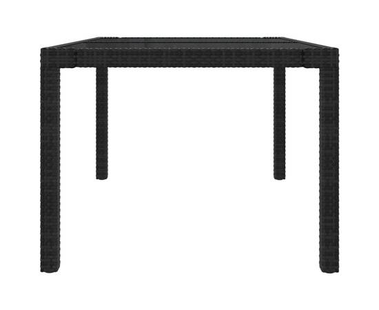 Set mobilier de exterior cu perne, 5 piese, negru, poliratan, 10 image