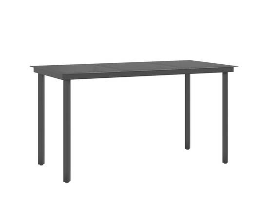 Set mobilier de grădină, cu perne, 5 piese, negru, 5 image