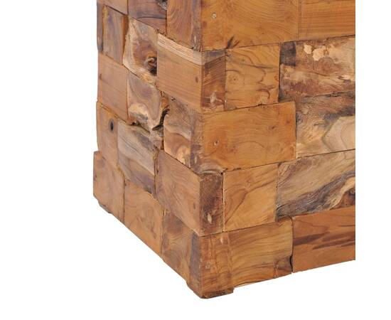 Taburet de depozitare, lemn masiv de tec, 6 image
