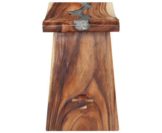 Taburet din lemn masiv de suar și polirășină, 4 image
