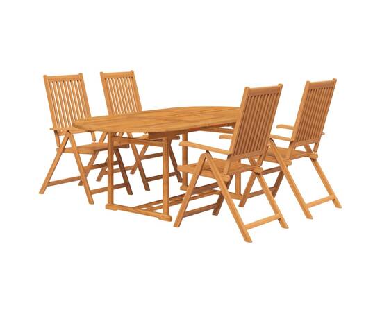 Set mobilier de grădină, 5 piese, lemn masiv de acacia, 3 image