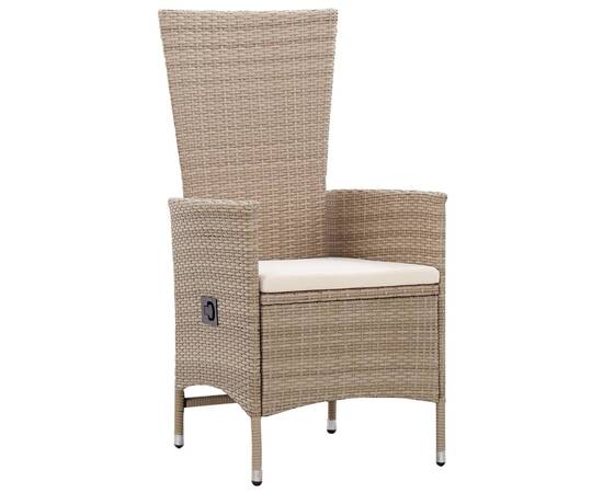 Set mobilier pentru grădină, cu perne, 7 piese, bej, 3 image