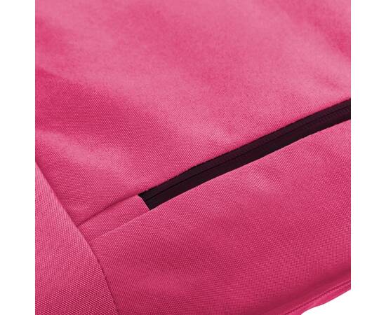 Șezlong pliabil, roz, țesătură oxford, 8 image