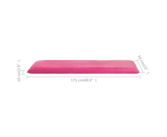 Șezlong pliabil, roz, țesătură oxford, 9 image