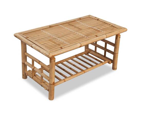 Set mobilier de grădină cu perne, 4 piese, bambus, 9 image
