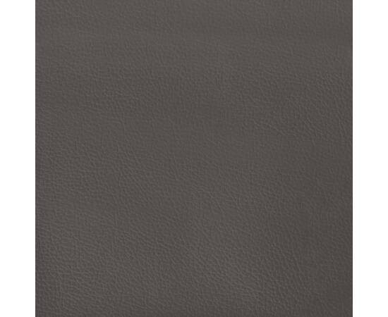 Taburet, gri, 60x50x41 cm, piele ecologică, 6 image