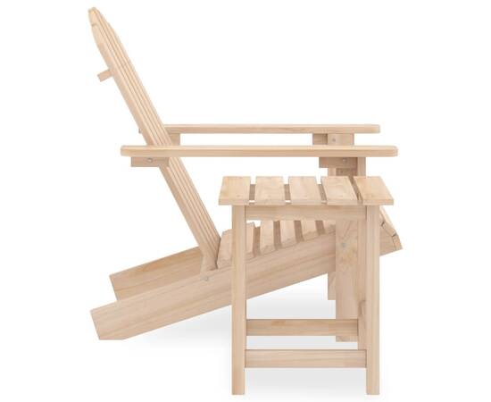 Scaun de grădină adirondack cu masă, lemn masiv de brad, 3 image