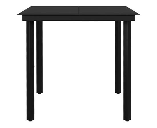 Set de masă pentru grădină, 3 piese, negru, 6 image