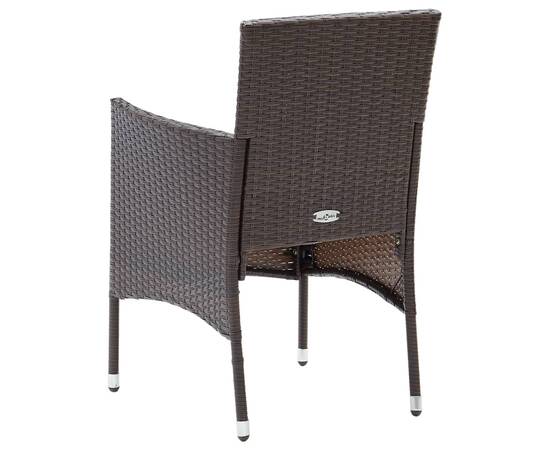 Set mobilier de grădină, 3 piese, maro, 8 image