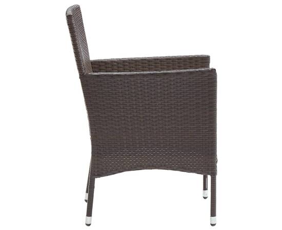 Set mobilier de grădină, 3 piese, maro, 7 image