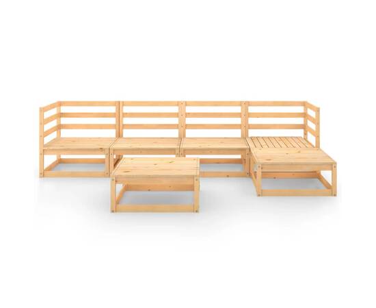 Set mobilier de grădină, 6 piese, lemn masiv de pin, 3 image