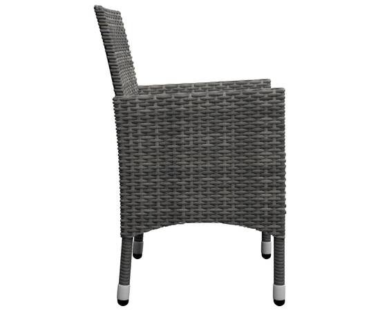 Set mobilier de grădină, 5 piese, gri, 10 image