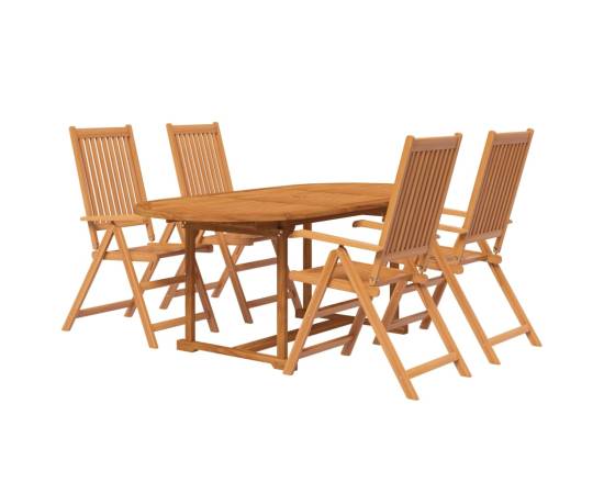 Set mobilier de grădină, 5 piese, lemn masiv de acacia, 3 image