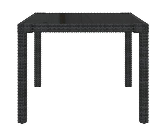 Set mobilier de exterior cu perne, 5 piese, negru, poliratan, 9 image