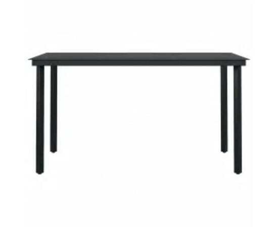 Set mobilier de grădină, cu perne, 5 piese, negru, 5 image